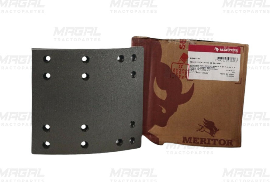 Juego de balata Meritor 4707 para camiones y tractocamiones