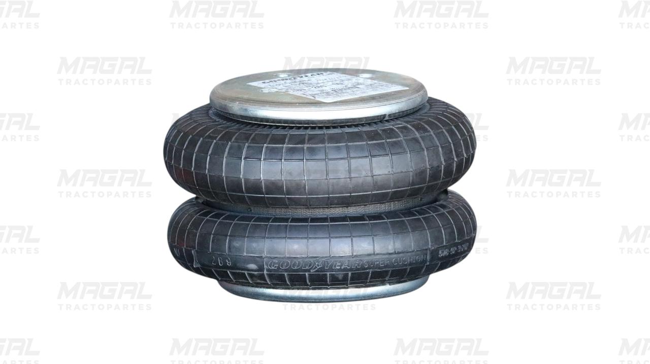 Bolsa de aire Goodyear 2B9-200-00 vista lateral con etiqueta visible en la parte superior