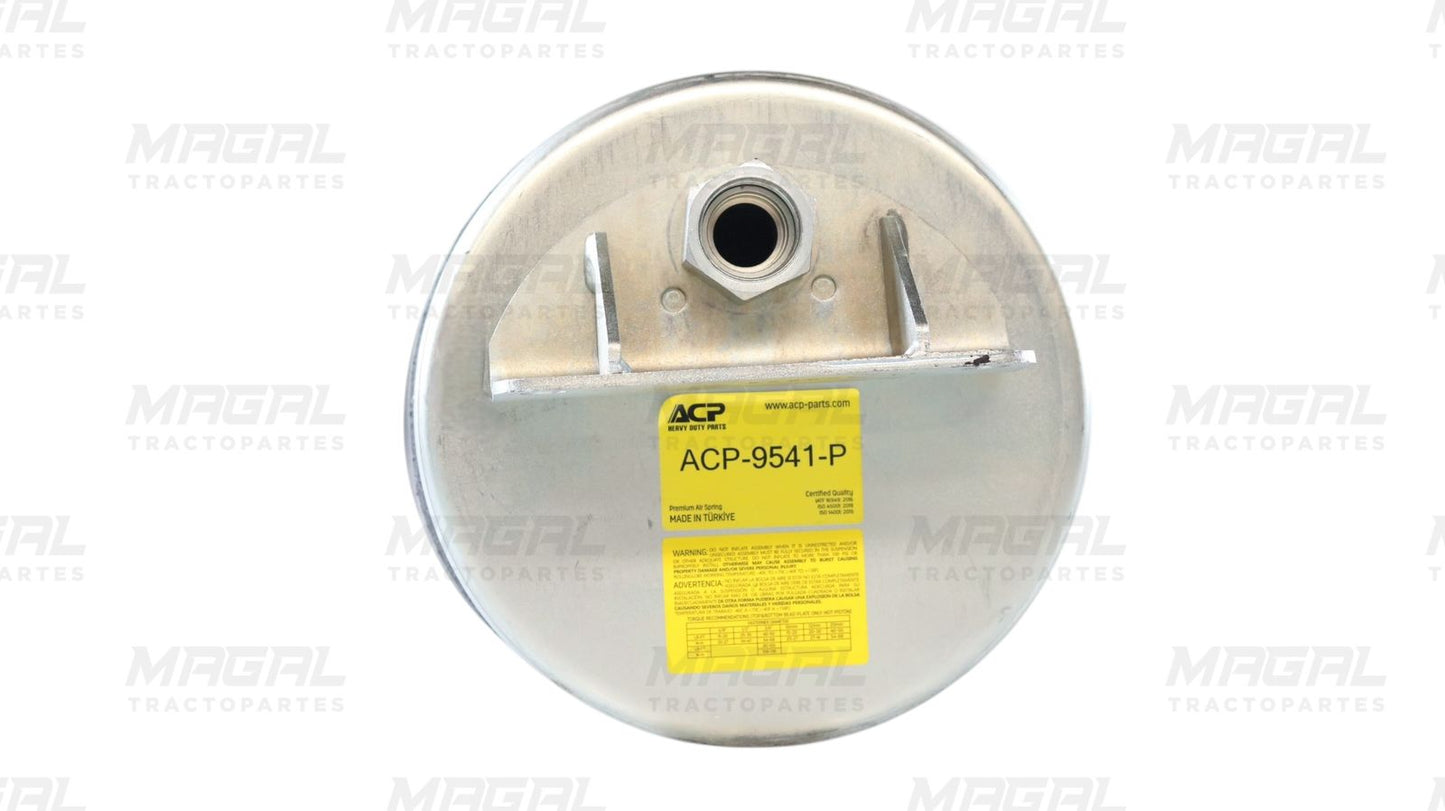Vista superior de la bolsa de aire ACP 9541P con base metálica y conexión roscada