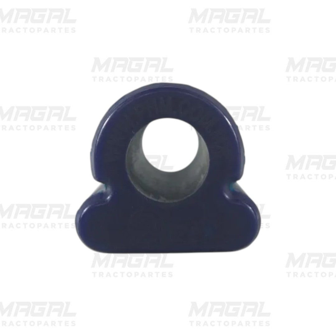 Buje delantero tipo Holland OEM XB00111 en goma azul con inserto metálico para quinta rueda