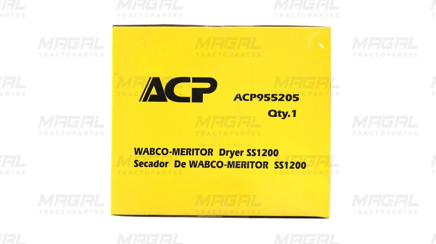 Caja original del secador de aire Kenworth ACP955205 compatible con WABCO-MERITOR SS1200.