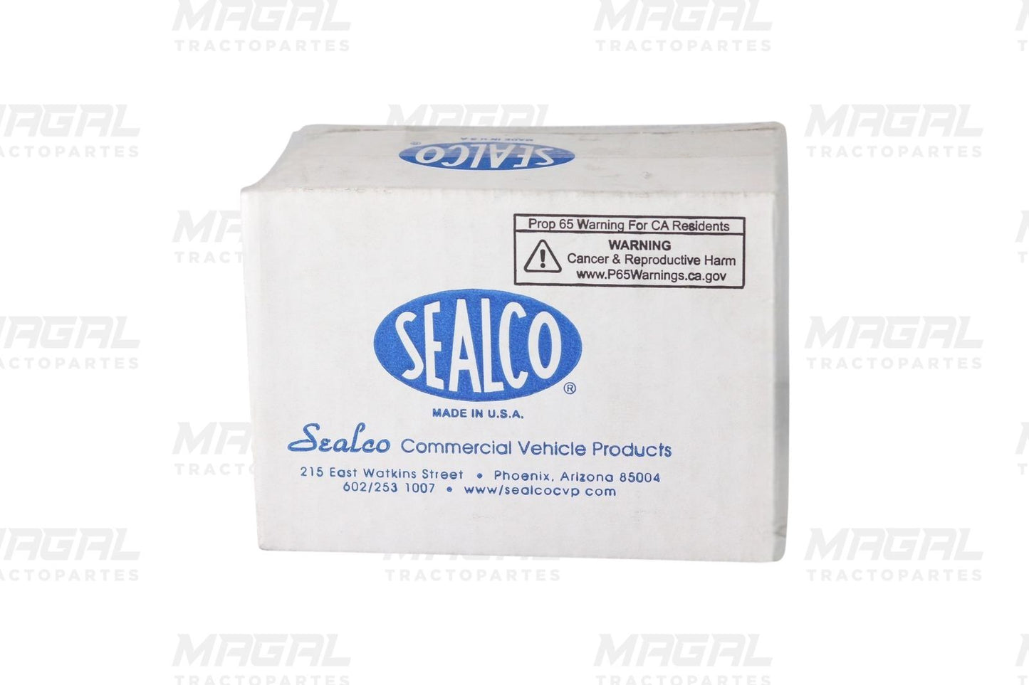Caja original de válvula Sealco Commercial Vehicle Products, fabricada en EE. UU., ideal para sistemas de freno neumático en tractocamiones