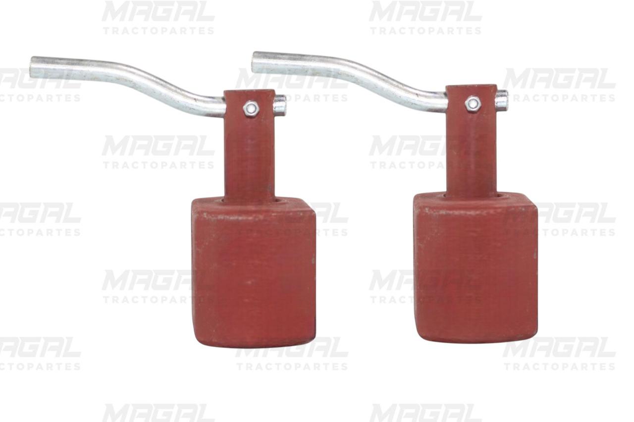 par de candados retractiles acp color rojo