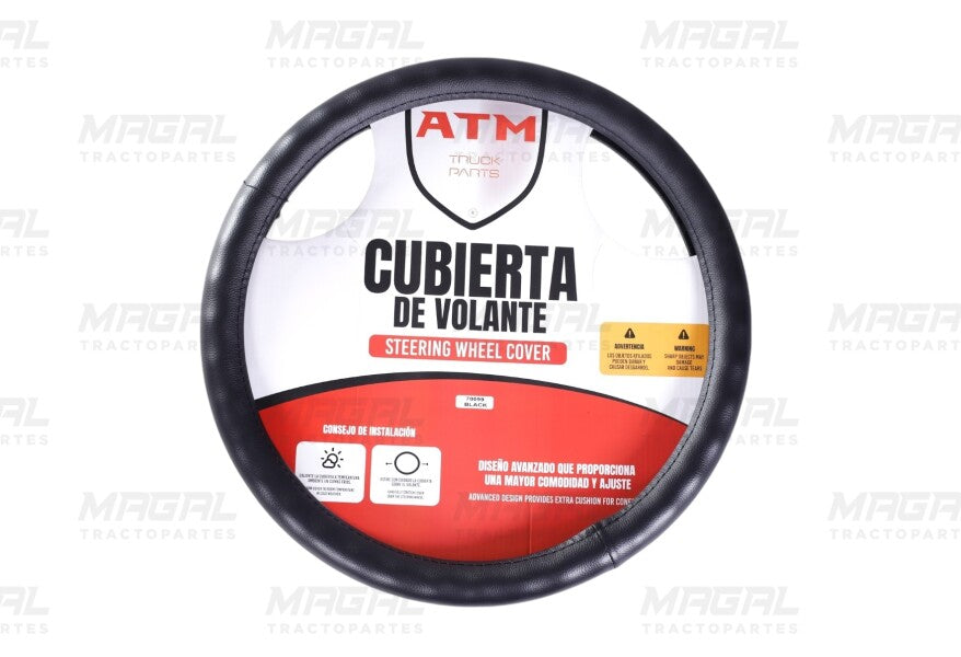 cubre volante para tractocamión de 18 pulgadas negro
