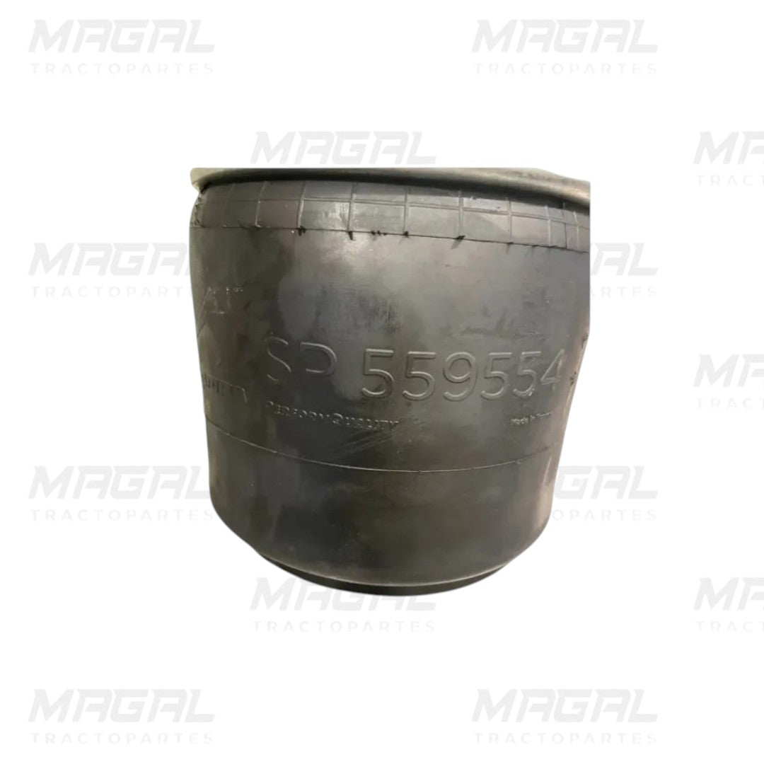 Cuerpo de la bolsa de aire Sampa SP 559954-KP en vista lateral, compatible con suspensión delantera Volvo FH y FM
