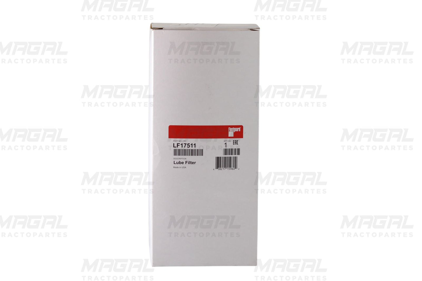 Caja original del filtro de aceite Fleetguard LF17511 para motor Detroit DD15, ideal para tractocamiones Cascadia.