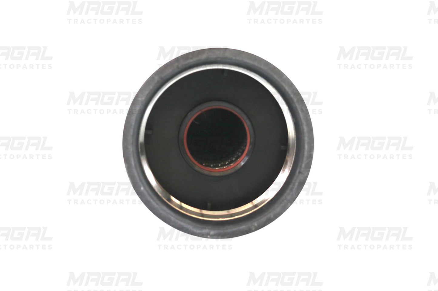 fotografia de producto de filtro de aceite donaldson desde una vista frontal