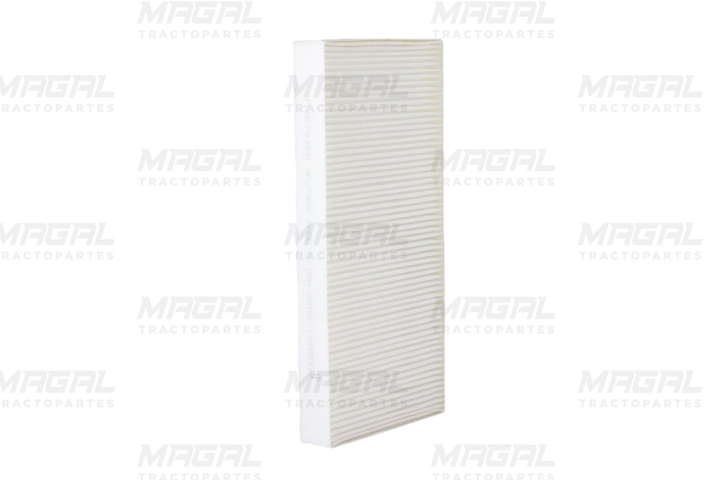 Vista lateral del filtro de aire de cabina AF27958 compatible con International Prostar