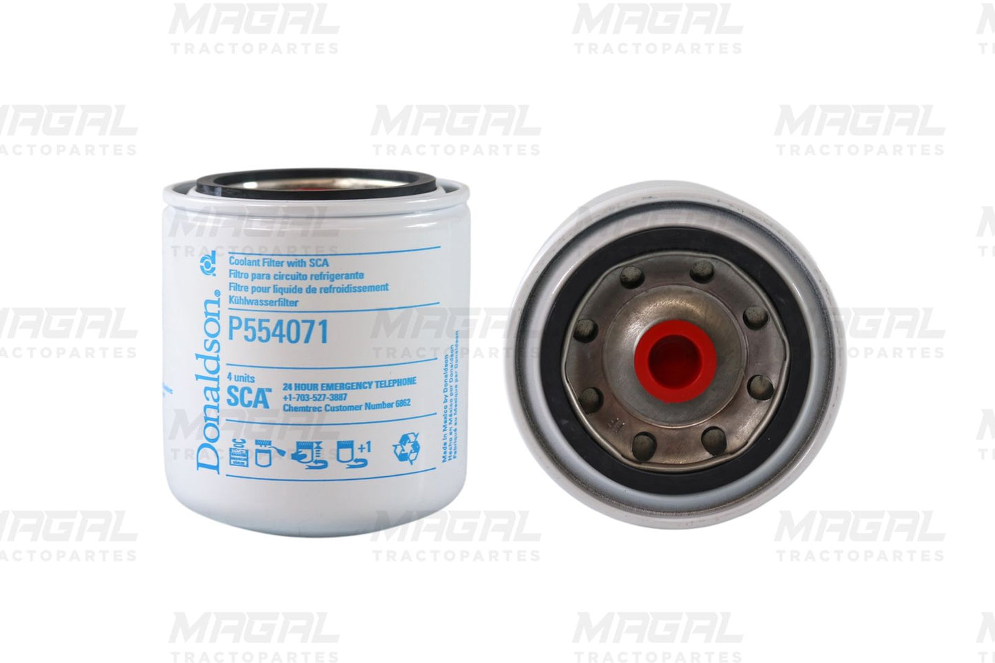 fotografia de producto de filtro refrigerante enroscable donaldson