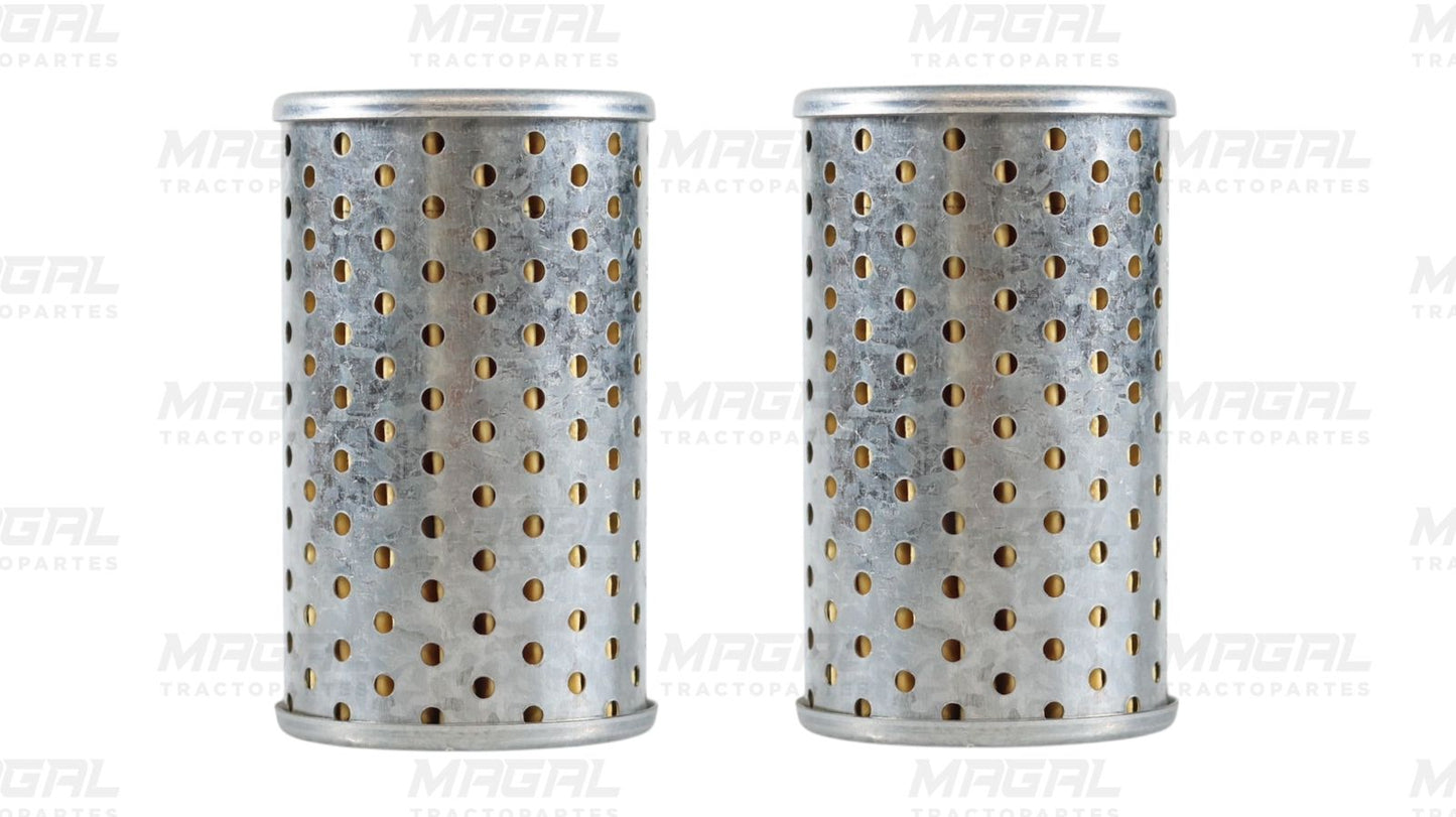 Par de filtros hidráulicos Fleetguard HF6162 metálicos con perforaciones para maquinaria pesada