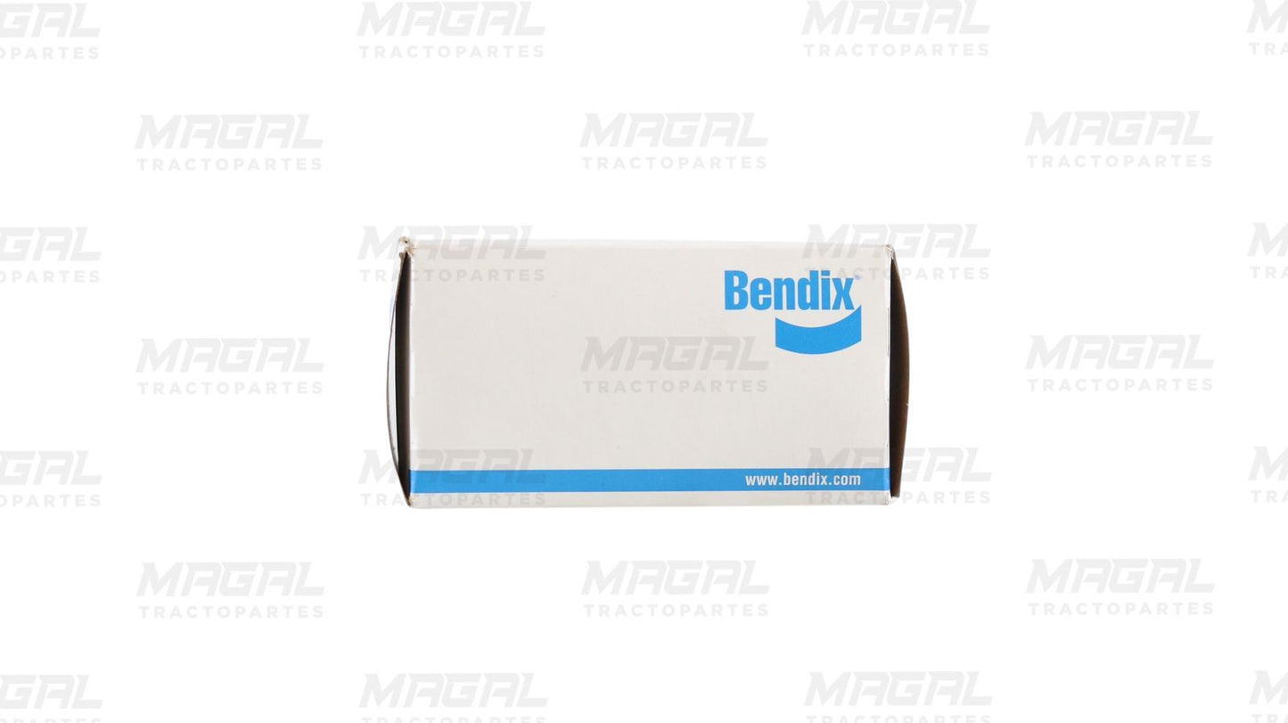 Vista frontal de la caja del Gobernador de Aire D2 marca Bendix, empaque original con logotipo y sitio web.