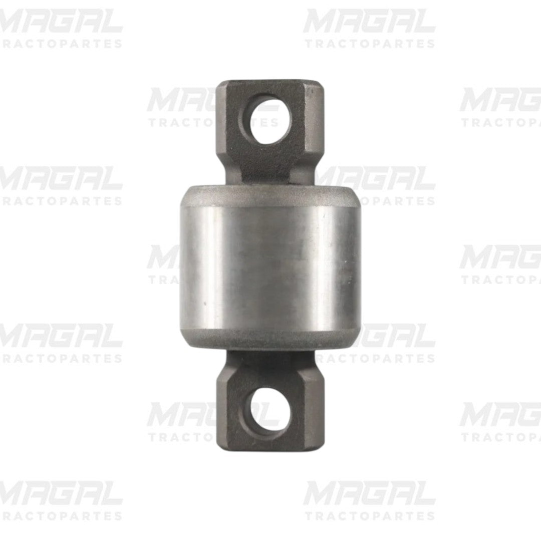 Vista frontal de granada de suspensión Air Glide 2 3/4 para tensor y portería de tractocamión Kenworth, fabricada en acero con perforaciones circulares para montaje