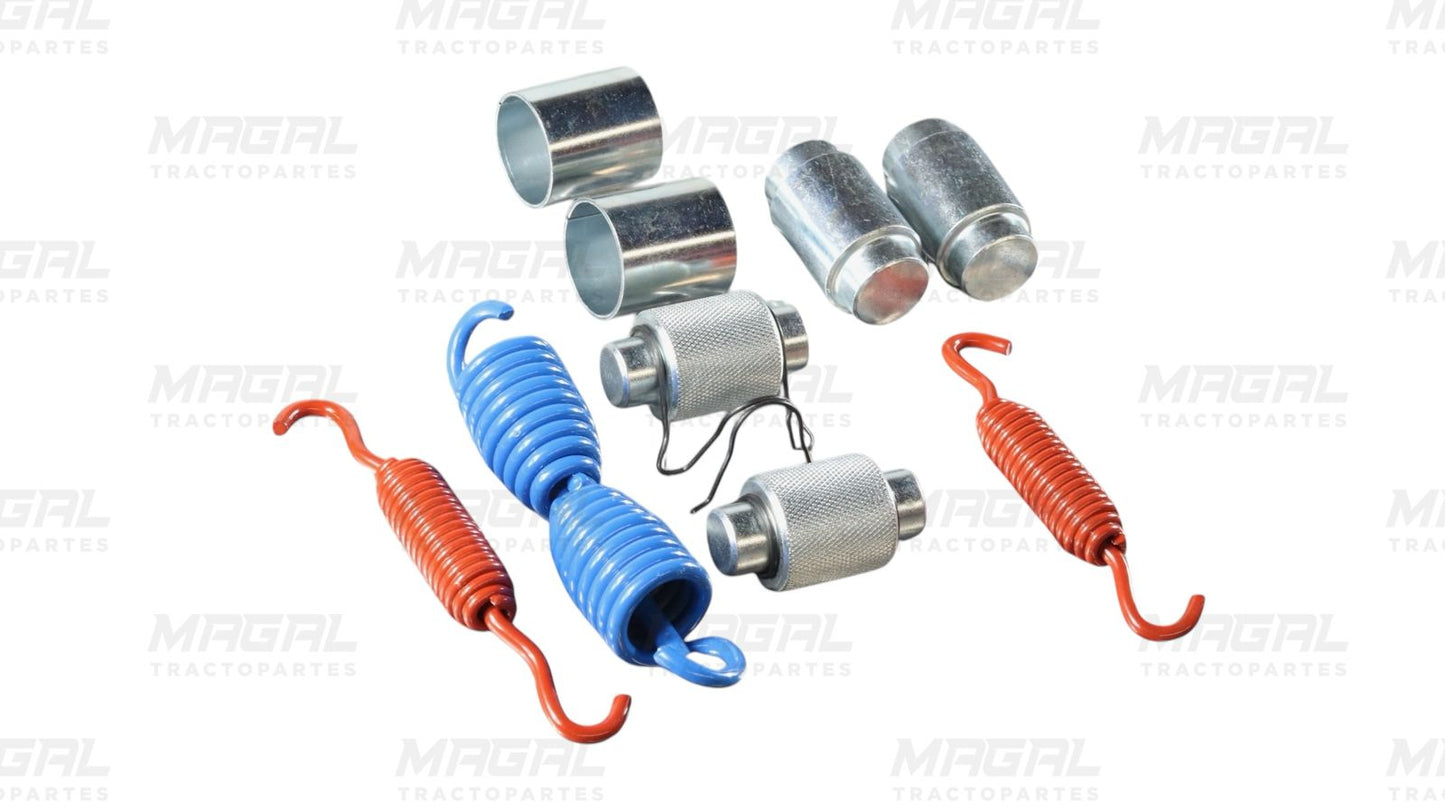 Kit de herrajes del juego de balata 4515 JB con resortes, pernos, bujes y componentes metálicos para sistema de frenos automotrices
