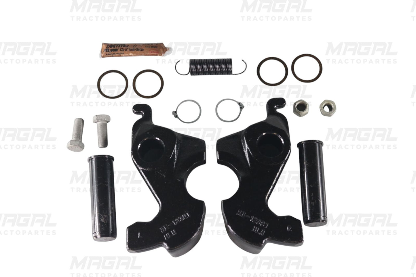 Kit completo de muelas para quinta rueda Holland, incluye resortes, pines, tornillos, arandelas y bloqueadores.