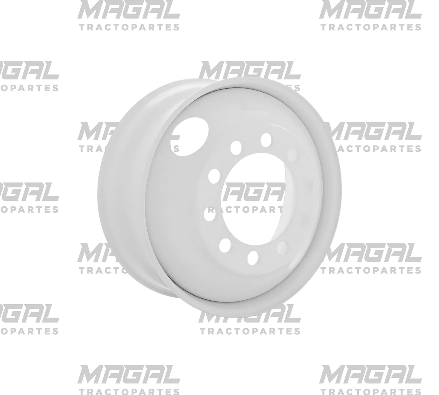 Rin 11R22.5 de acero ACP, acabado blanco, toma tres cuartos