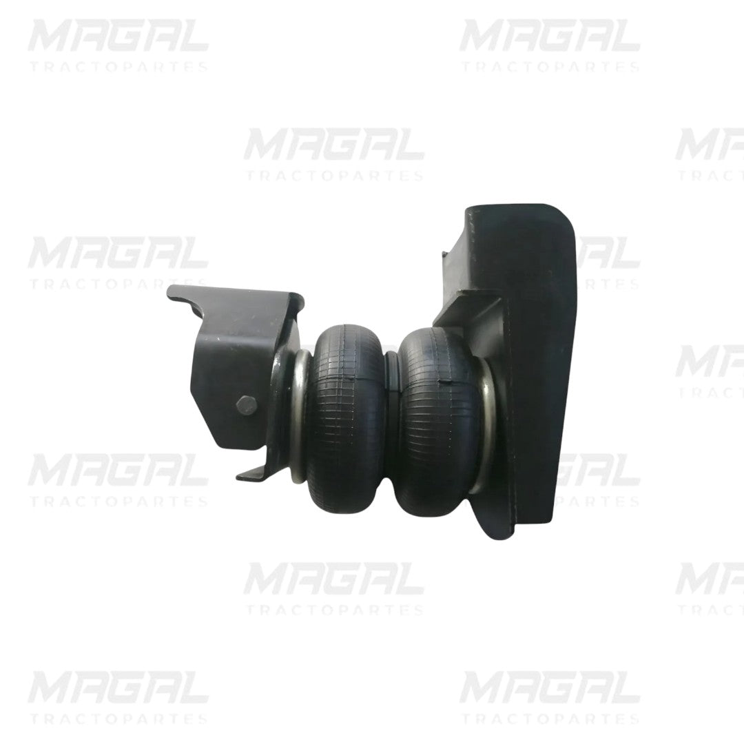 Bolsa de aire del sistema retráctil de levante Hendrickson UBL001 en vista lateral con soporte metálico