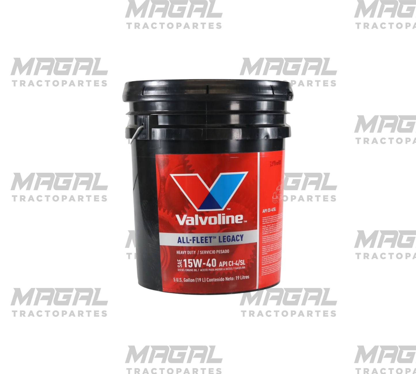 Valvoline All-Fleet Legacy 15W40 cubeta 19 L aceite mineral diésel Magal Tractopartes