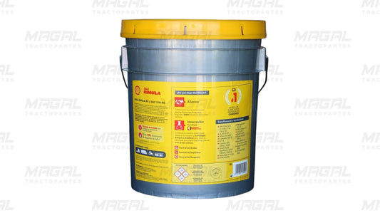 Aceite Shell Rimula R4 L 15W-40 CK-4/SN multigrado para motores diésel con bajas emisiones, cubeta de 19 litros

