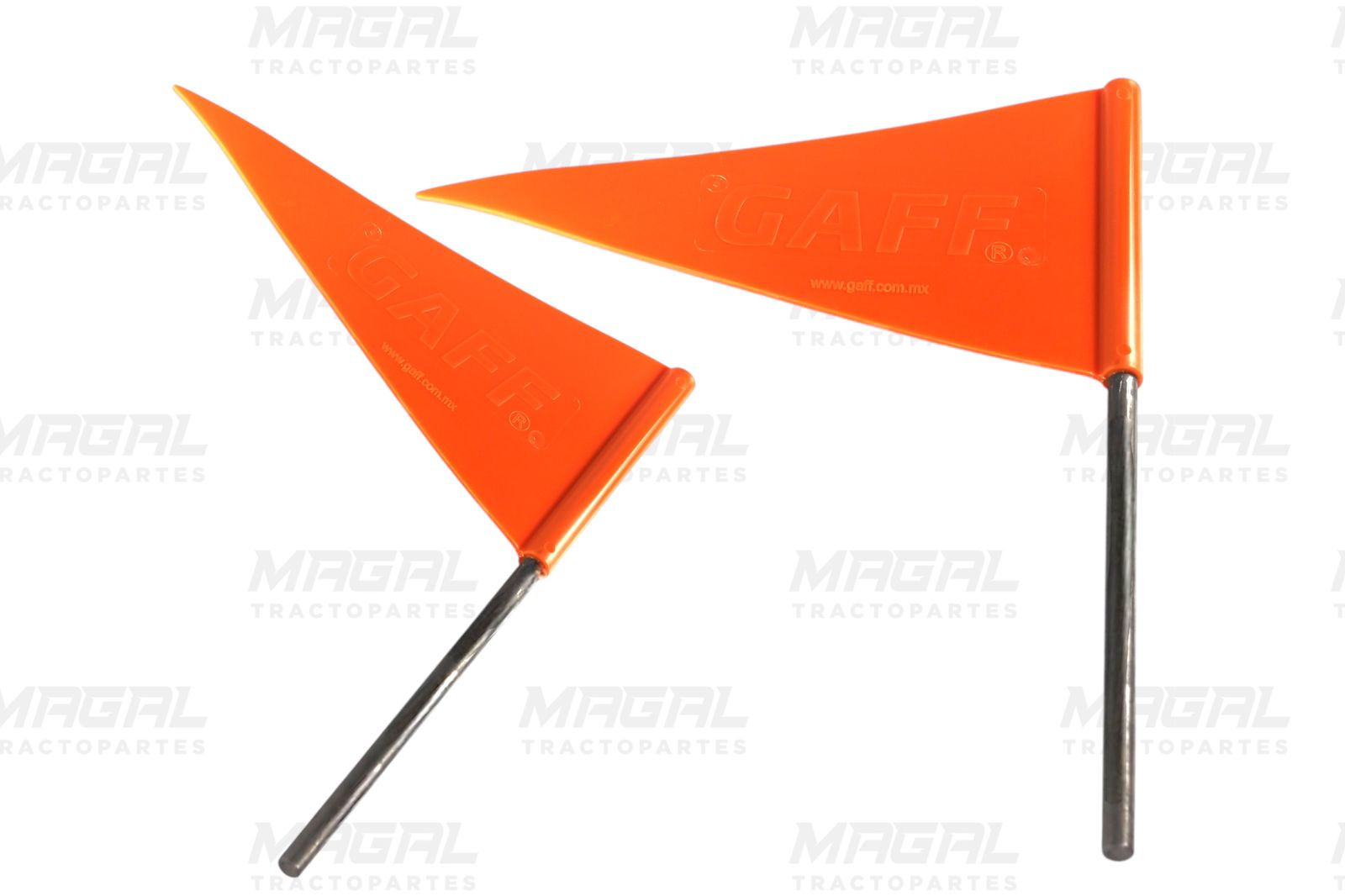 Par de banderines de señalización color naranja GAFF para tractocamión

