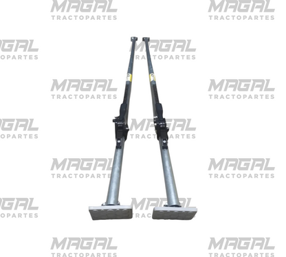 Barras estabilizadoras tipo gata para tráiler, par en ángulo con bases