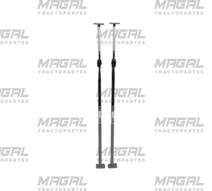 Vista completa de dos barras estabilizadoras tipo gata para tráiler