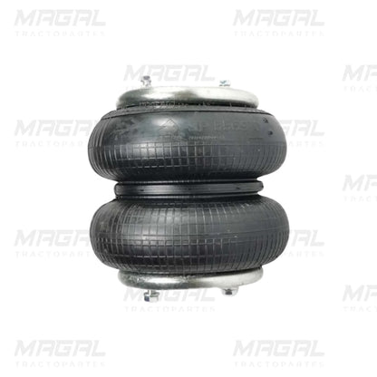 Vista lateral de bolsa de aire para suspensión Dina modelo SP-556910 / 2B9-200 marca Sampa, con doble fuelle de hule reforzado y bases metálicas.