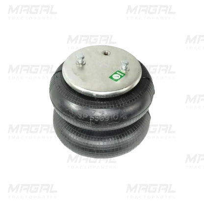 Bolsa de aire para suspensión Dina SP-556910 / 2B9-200 marca Sampa, vista en ángulo superior mostrando placas metálicas y doble fuelle de caucho industrial.