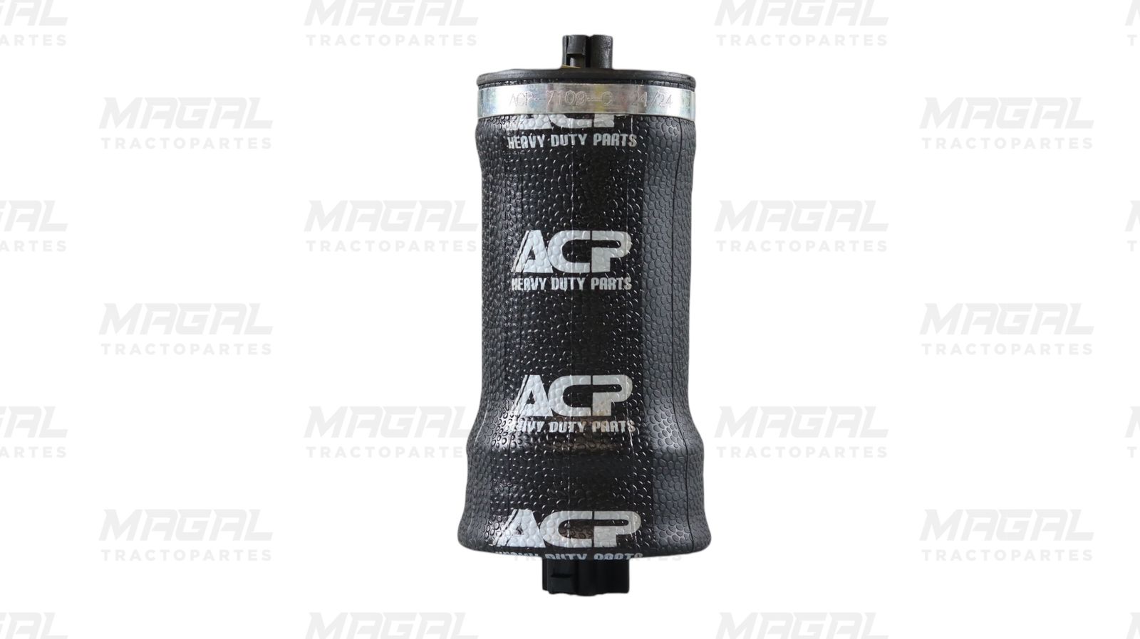 Bolsa de aire ACP 7109-C para suspensión de cabina Freightliner Cascadia, vista frontal sin empaque.
