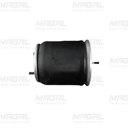 Vista lateral de bolsa de aire Sampa para Freightliner 1R12-603, forma cilíndrica con terminales visibles sobre fondo blanco