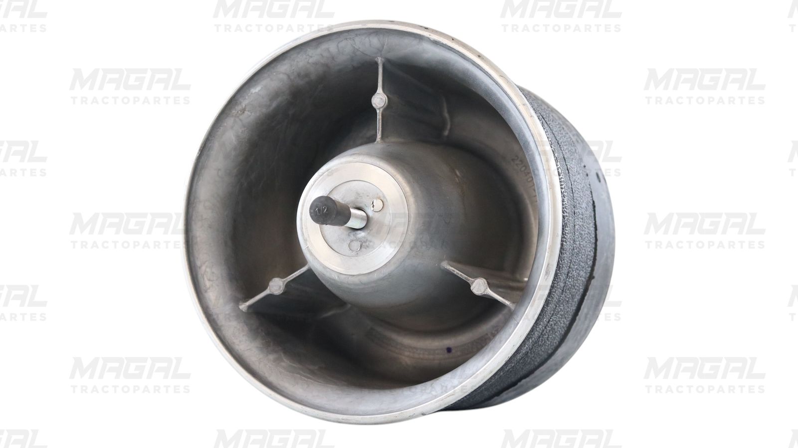 Vista inferior de la bolsa de aire ACP modelo 9781-A para suspensión de camión Freightliner