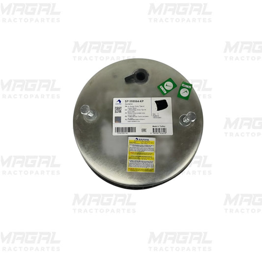 Bolsa de aire SP558864-KP para Kenworth T680 Americano, OEM C81-1011, vista superior con etiquetas de seguridad y código de barras