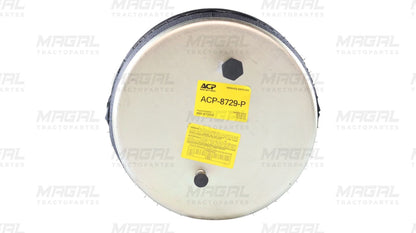 Bolsa de suspensión neumática ACP modelo 8729P vista superior con etiqueta amarilla