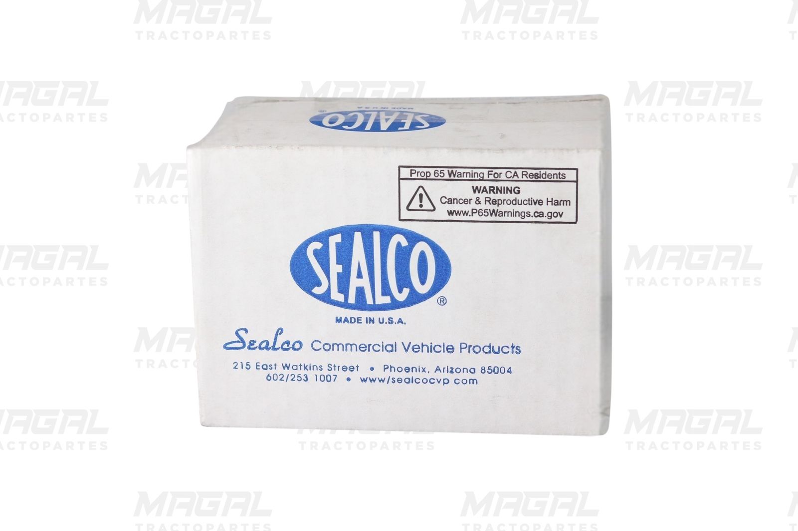 Caja original de válvula Sealco Commercial Vehicle Products, fabricada en EE. UU., ideal para sistemas de freno neumático en tractocamiones