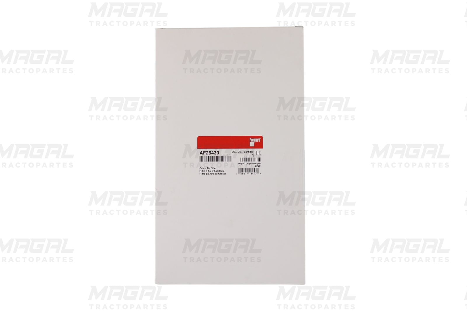 Caja del filtro de aire para cabina Fleetguard AF26430 para sistemas de ventilación de vehículos comerciales

