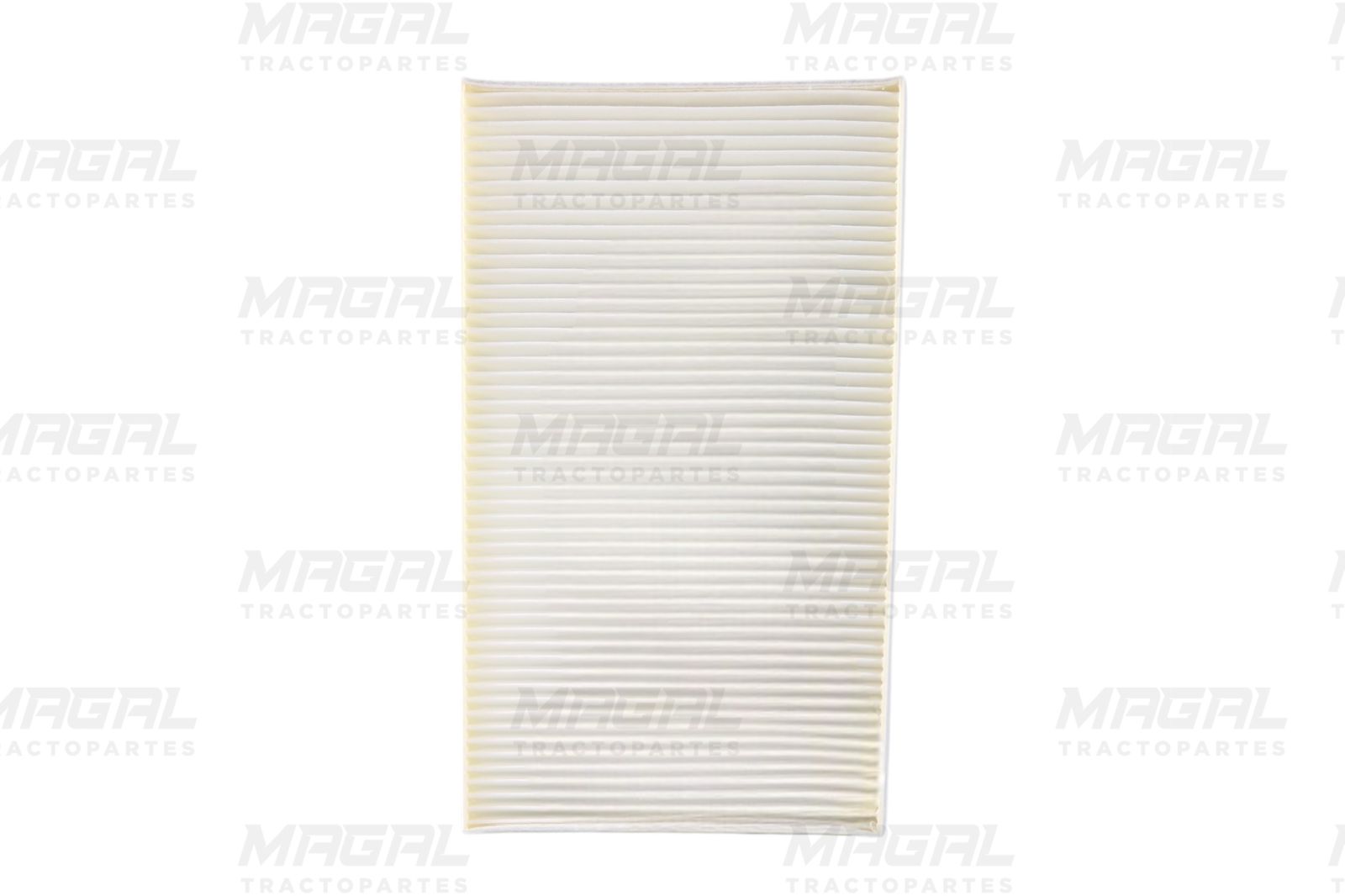 Vista frontal del filtro de aire de cabina Fleetguard AF26430 con pliegues filtrantes visibles

