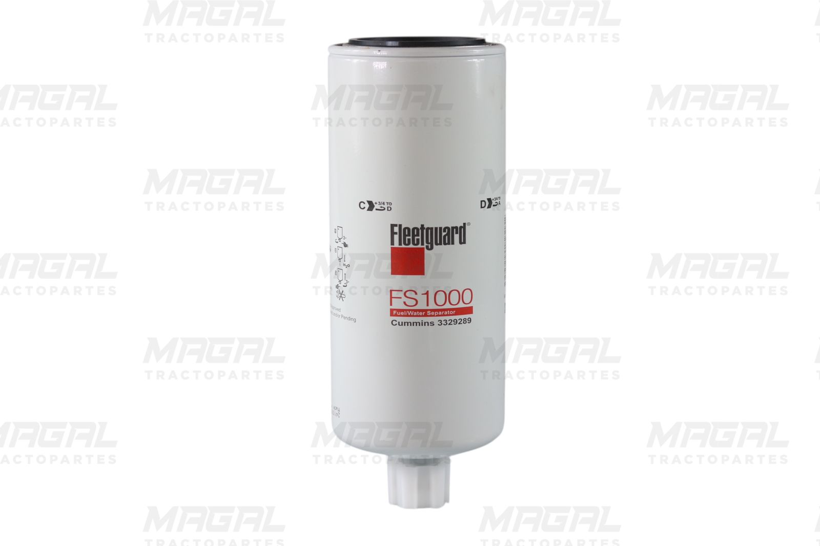Filtro separador de agua y combustible Fleetguard FS1000 para motor Cummins