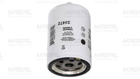 Vista superior del filtro de combustible WIX 33472 con cuerpo cilíndrico y rosca metálica, ideal para motores diésel