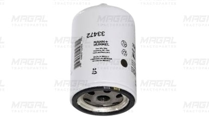 Vista superior del filtro de combustible WIX 33472 con cuerpo cilíndrico y rosca metálica, ideal para motores diésel