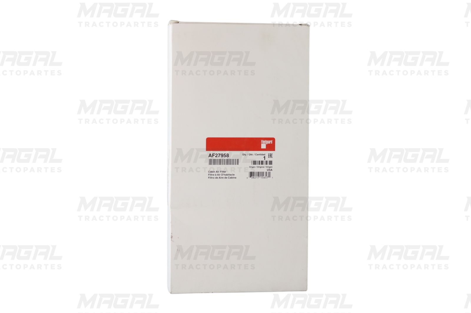 Filtro de aire de cabina modelo AF27958 compatible con International Prostar, pieza de repuesto tipo panel.

