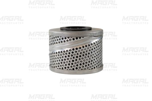 Vista frontal del Filtro para Aceite Hidráulico Fleetguard 8790 4M-10 con cuerpo metálico perforado, diseñado para proteger el sistema hidráulico contra contaminantes y alargar la vida útil del equipo.

