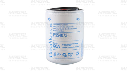 Filtro de refrigerante Donaldson P554073 con aditivo SCA, ideal para sistemas de enfriamiento en motores diésel; diseño enroscable para instalación rápida y eficiente.

