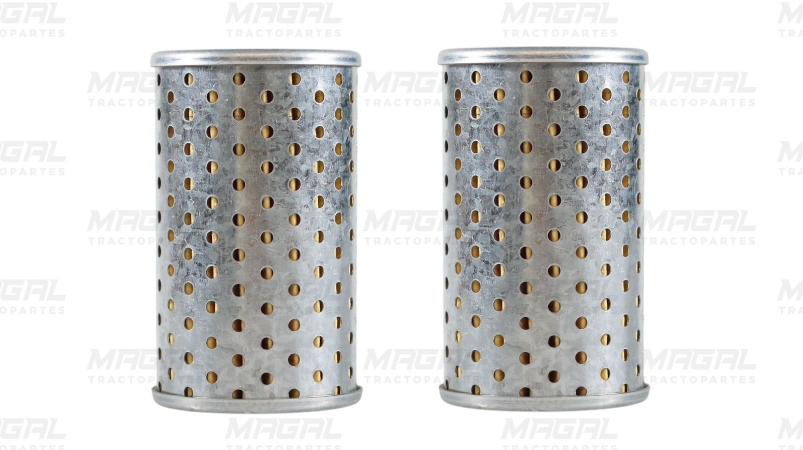 Par de filtros hidráulicos Fleetguard HF6162 metálicos con perforaciones para maquinaria pesada

