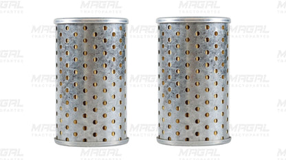 Par de filtros hidráulicos Fleetguard HF6162 metálicos con perforaciones para maquinaria pesada

