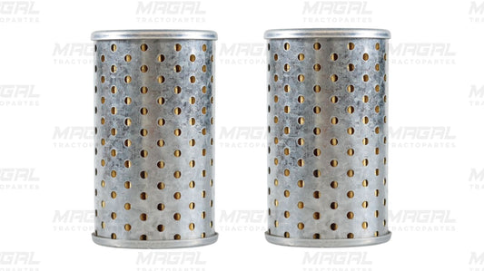 Par de filtros hidráulicos Fleetguard HF6162 metálicos con perforaciones para maquinaria pesada

