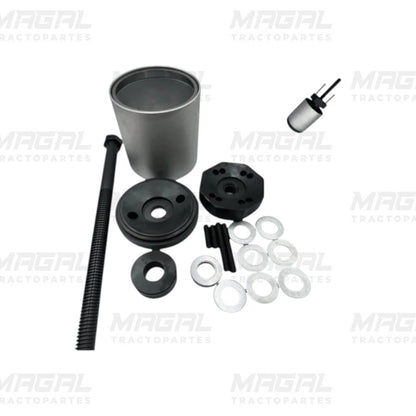 Kit completo PHM para instalación de buje trifuncional grueso con vaso metálico, tornillo roscado, arandelas y adaptadores de montaje