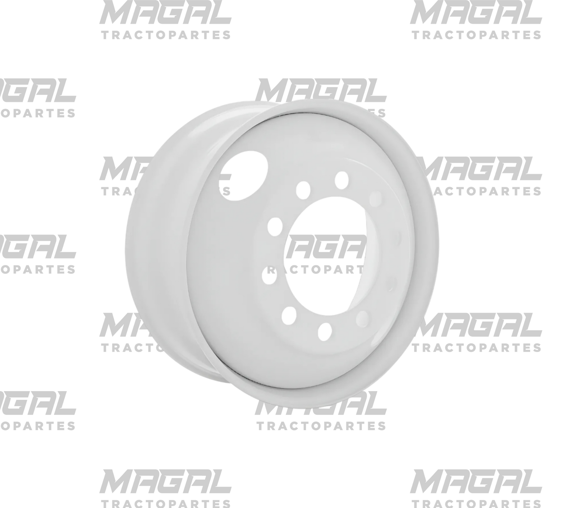 Rin 11R22.5 de acero ACP, acabado blanco, toma tres cuartos