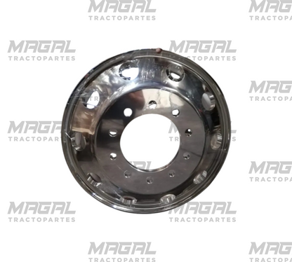 Rin de aluminio Unemon 24.5 ACP 10 ventanas 8000 lb plateado vista frontal