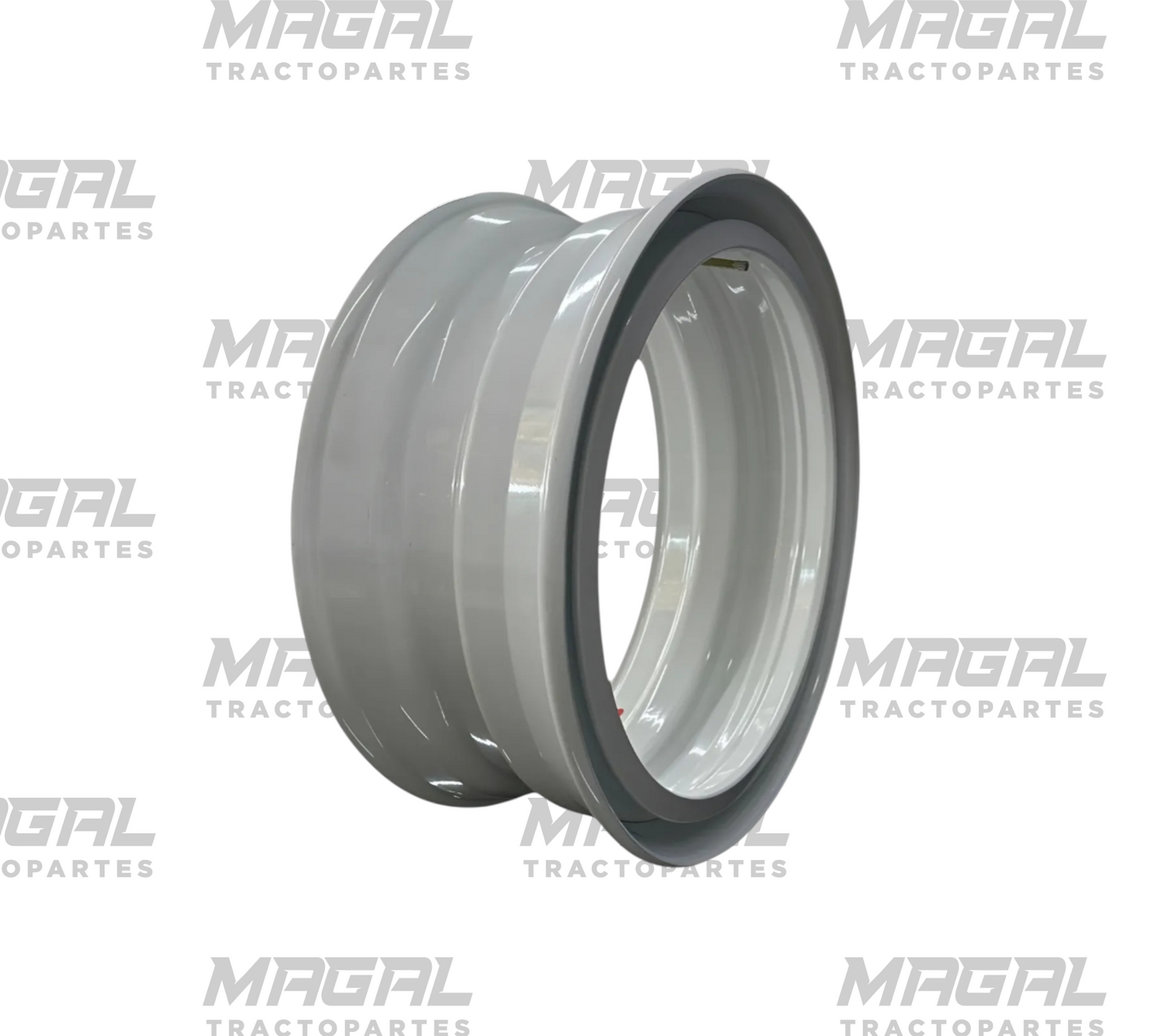 Rin de artillería 22.5 Ampro de acero 8000 lb plateado, vista en ángulo