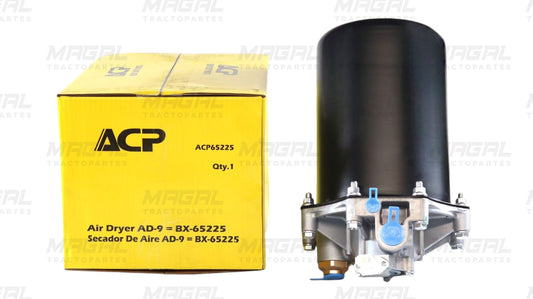 Secador de aire AD-9 ACP modelo 65225 con caja original, ideal para sistemas de freno neumático en tractocamiones.

