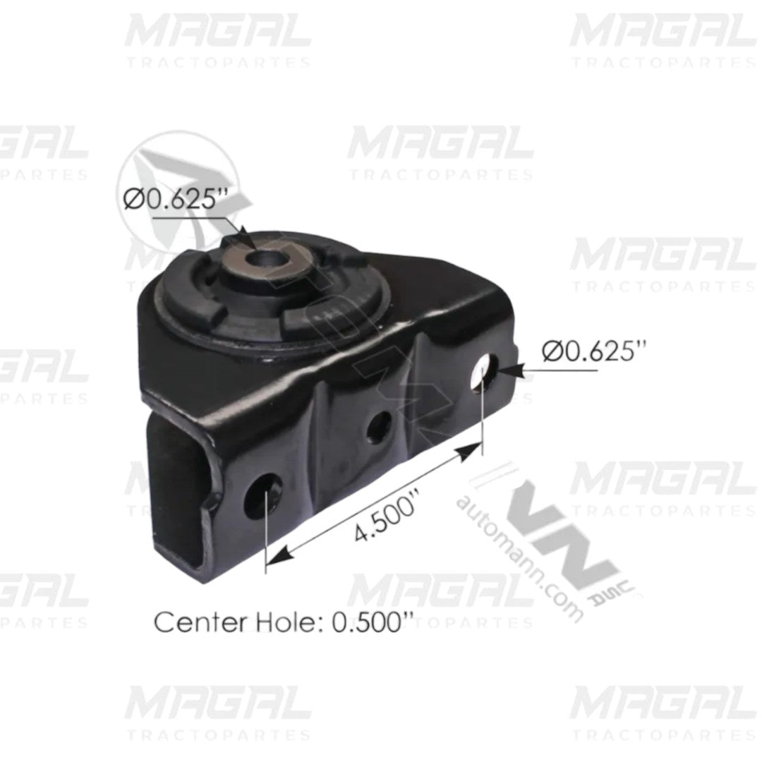 Soporte de cabina Cascadia 2008–2018 con medidas 0.625" y largo 4.500